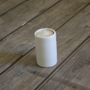 idée de support en porcelaine bougeoir cylindrique